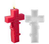 Forme De Crucifix - Forme De Chocolat | 3d Crucifix Jesus Croix Avec Base, Pour L'artisanat, Décorations Murales, Formes De Silicone Pour La Résine De Pâques, La Résine, Le Savon, Les Bougies, Le Bric