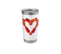 Forme De Cœur Tomates Tomate Ketchup Gobelet isotherme en acier inoxydable double paroi