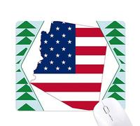 - forme de feuille drapeau étoiles galons en arizona tapis de souris green pine tree tapis en caoutchouc