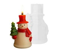 Forme de figure de neige de Noël moulée en silicone immunisé contre la pour la fabrication de flammes parfumées Forme de figure de neige pour la fabrication de flammes parfumées