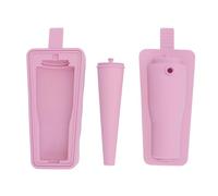 Forme de glaçon Ice Cube Integrated Multifonctional Silicone Whisky Cocktail Ice Maker pour jus (Rose)