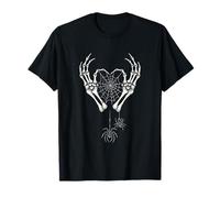 Forme de Main Squelette mélangée avec Une Ambiance d'horreur en Toile d'araignée T-Shirt