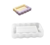 Forme de moulage de plateau en plâtre, moule en silicone avec intérieur encastré et bordures fluides pour décoration de table par des fabricants pratiques, moule en époxy pour le travail du gypse, de