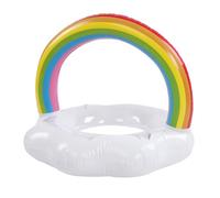 Forme de nuage arc-en-ciel gonflable Bague de baignade amusante Piscine de natation Piscine à flotteur d'eau pour plage et jardin
