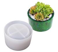 Forme de pot de fleurs - Moule en silicone en forme de cylindre 3D, jolie jardinière créative en résine moulée, design fiable et sûr | Porte-présentoir à bijoux, plateau à bibelots décoratif pour la
