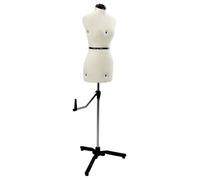 Forme de robe ajustable en velours - vidaXL - Crème - Hauteur réglable 95-160 cm - Rotation 360° - Base stable