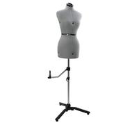 Forme de robe ajustable en velours - vidaXL - Gris - Hauteur réglable 95-160 cm - Base stable - Rotation 360°