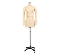 Forme de robe de mannequin féminine avec demi corps épinglable, torse et bras, support réglable pour couture et couture