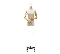 Forme De Robe De Mannequin, Support De Mannequin D'environ 53,14 À 74,8 Pouces, Hauteur Réglable Avec Roulettes, Mannequin D'affichage For Photographier Des Vêtements, Des Vêtements, Des Coutures ( Co