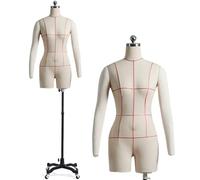 Forme de robe demi-échelle pour la couture, mannequin d'entraînement sur roues, mannequin de tailleur robuste pour la fabrication de vêtements XL