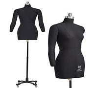 Forme de robe pour couture, torse de mannequin féminin avec bras souples, factice de tailleur sur roues, taille complète pour l'artisanat et le design
