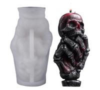 Forme De Silicone À Tête 3D-DID Pour Les Bougies SILICOOL SKULL GANDLE Forme Pour La Production De Savon D'aromathérapie | Décoration D'Halloween, Accessoires De Fête Pour Adultes, Femmes, Hommes, Fam