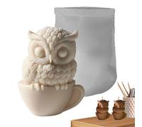 Forme de silicone de chandelles de chouette, forme de bougie | Forme de bougie en forme de hibou réutilisable - Forme de silicone pour les débutants - Forme de bougie pour le plaisir