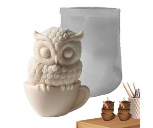 Forme de silicone de chandelles de chouette, forme de bougie | Forme de bougie en forme de hibou réutilisable - Forme de silicone pour les débutants - Forme de bougie pour le plaisir