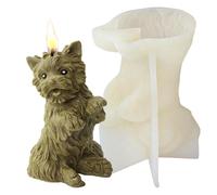 Forme de silicone de chien | Formulaire en résine époxy mignonne pour projets de bricolage, forme d'animaux faciles à partager pour la coulée en résine, les bougies d'aromathérapie et la décoration cr