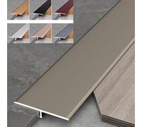 Forme De T Bandes De Transition De Bordure De Sol,Métalliques Bande De Seuil Porte en Aluminium, pour Transitions de Sol entre Seuils Carrelages Sols Bois Tapis(Gray,3CM*270cm(3 * 90cm))