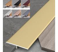 Forme De T Bandes De Transition De Bordure De Sol，Métalliques Bande De Seuil Porte en Aluminium, pour Transitions de Sol entre Seuils Carrelages Sols Bois Tapis(Matte lapis,6CM*270cm(3 * 90cm))