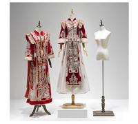 Forme de torse de mannequin féminin, support de jupe de mannequin, hauteur réglable, support de mannequin avec support en bois, pour magasin de couture