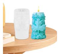 Forme Des Bougies De Cylindre - Couteau En Silicone Rond À Feuilles En Relief, Outil De Résine | Formulaire De Cire De Pilier Pour Fabrication De Perles De Savon, Conception Durable Flexible Fabricati