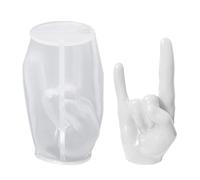 Forme du doigt - Moule en silicone geste souple | Forme de geste semi-transparente pour l'artisanat de bricolage Décoration de la maison Halloween Saint-Valentin Cadeaux du Nouvel An Delr