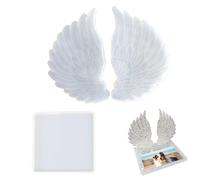 Forme en Silicone de l'aile Ange 3D | Forme fondante de l'aile Ange Silicone | Formes d'aile d'ange en Silicone pour Les sous-Verres de résine de Bricolage, Un bougeoir commémoratif, Un Cadre Photo