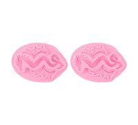 Forme en silicone fondant 2PCS | Qualité alimentaire sécurisée et - | Outils de décoration de gâteaux DIY pour gâteaux d'anniversaire/chocolat/bonbons | Formes flexibles (Type 7)