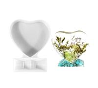 Forme en silicone pour cardiaques forme d'arrosage flexible pour cadres en résine, adapté aux photos de souvenirs, idées cadeaux et œuvres d'art individuelles | Forme d'artisanat