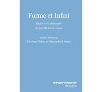 Forme et infini Études sur la philosophie de Jean-Michel Le Lannou - Arthur Cohen - Hermann - broché - Etude