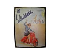 Grande Plaque métal de collection Vespa Piaggio