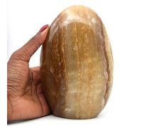 Forme Libre en Calcite Miel de 1710 grammes et 160 millimètres, Minéral Calcite de Madagascar, Minéral Pur, Pièce Unique, Minéral d'art, Minéral de créativité