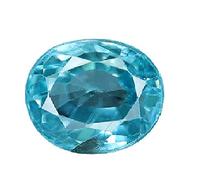Forme ovale certifiée 12,5 Ratti Bleu Zircon Aa diamant taillé Rashi Ratan Pierre précieuse pour homme et femme-B0BDZZW1-DNM