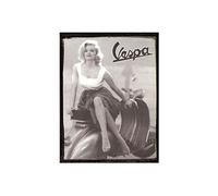 Autres accessoires de décoration Vespa Petite Plaque métal de collection Noir et Blanc