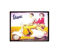 FORME Plaque métal de collection The Den of the Vespa - Jaune - 23 x 17.5 cm