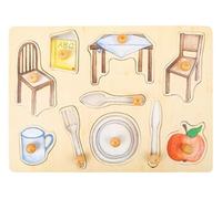 Small Foot 11502 Puzzle Objets de La Vie Quotidienne en Bois avec Divers Motifs détaillés, À partir de 12 Mois