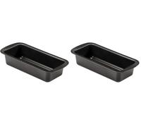 Formegolose, Moule Plumcake 25x11 cm, Acier avec revêtement antiadhésif, Noir (Lot de 2)
