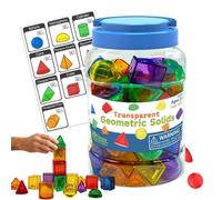 Formes 3D pour l'Enseignement Jouet de 60 pièces de manipulation et | Formes 3D d'aide scolaire en maths pour école maternelle classe maison garçons filles tout-petits