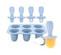 Formes À Glace Pour, 6 Cases Moule à Bacs Congélateur, Moules Réutilisables en Silicone pour Préparations Maison et Idées Créatives de Friandises Glacées