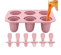 Formes À Glace Pour - 6 Cases Moule à Bacs Congélateur - Moules Réutilisables en Silicone pour Préparations Maison et Idées Créatives de Friandises Glacées