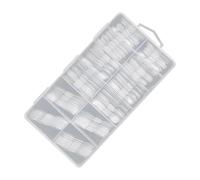 Formes à ongles en acrylique - 120 pièces transparentes avec écailles - Formes à ongles ovales à double extrémité | Pour femme constructeur de faux doigts orteils maison