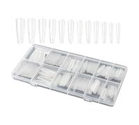 Formes à ongles en acrylique, 240 pièces transparentes à presser, forme complète du système d'ongles | pour femme acrylique constructeur faux art beauté des doigts soins personnels maison salon