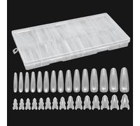 Formes À Ongles - Outils de Manucure Sandwich Transparents 180 Pièces à Couverture Complète,Ongles Artificiels - Pour Amis Pédicure Beauté Maquillage Salon Maison Voyage Mariage Noces Spa