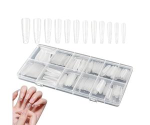 Formes à ongles pour Gel - 240 Pièces Transparentes Conseils Autocollants Moule Artistique - Ensemble d'Extensions | Pour Utilisation Domestique Soins de Beauté Personnels pour Femmes Ongles Artificie