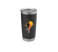 Formes abstraites avec des couleurs fortes Style urbain moderne Gobelet isotherme en acier inoxydable double paroi