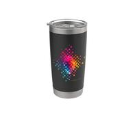 Formes abstraites avec des couleurs fortes Style urbain moderne Gobelet isotherme en acier inoxydable double paroi