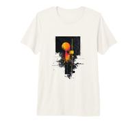 Formes abstraites avec des Couleurs Fortes Style Urbain Moderne T-Shirt Haut de Gamme