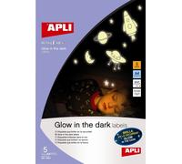 Formes Adhésives Phosphorescentes Étoiles 60 Pièces