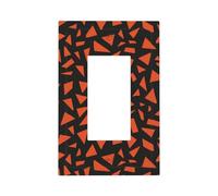 Formes angulaires fragmentées en forme géométrique orange pour interrupteur mural à bascule simple 1 gang décorateur de prise de courant pour la maison, la cuisine, la salle de bain