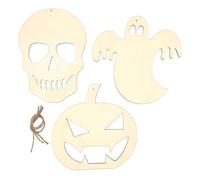 Formes Bois Pour Halloween À Suspendre 3 Pièces