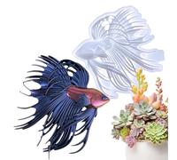 Formes d'animaux, Fish Silicone Forme-Harz Betta Fisch Semi-3D Formes d'ornement mural, résine synthétique faite à la main Formes époxy pour décorations de bureau spatial
