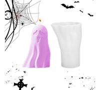 Formes De Chandelles 3D Halloween-Halloween-Canter | Formulaire De Chandelier Fantôme, Forme De Silicone Halloween Harzguss Pour Les Bougies D'aromathérapie, Cire, Plâtre, Décoration Sonore, Productio
